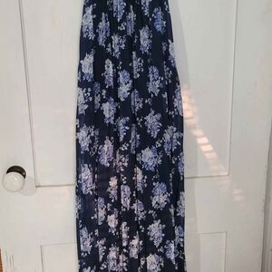Lulu's Blue Maxi A-Line Resort Skirt